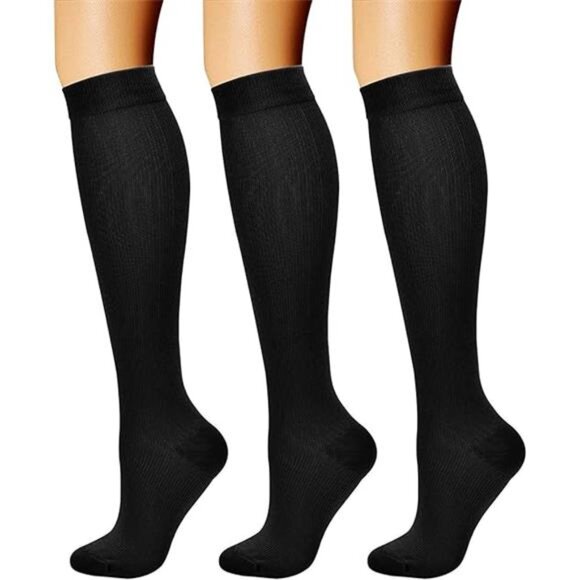 Compression Socks for Women & Men Circulation (3 Pairs) 15-20 mmHg Athletic - Picture 7 of 7
